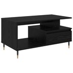 vidaXL Table basse Chêne noir 90 x 49 x 45 cm Bois d'ingénierie