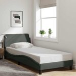 vidaXL Cadre de lit Dover gris foncé 80x200 cm tissu