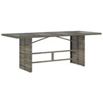 vidaXL Ensemble de bistro de jardin 9 Pièces coussins gris poly rotin