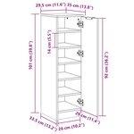 vidaXL Armoire à chaussures vieux bois 29 5x35x100 5cm bois ingénierie