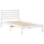 vidaXL Cadre de lit avec tête de lit Blanc 90 x 190 cm Pin massif