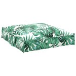 vidaXL Ensemble de coussins de palette en 2 pièces motif feuillage en tissu Oxford