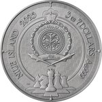 Pièce de monnaie en Argent 7 Dollars g 93.3 (3 oz) Millésime 2025 Chess Battle KING GAMBIT