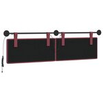 vidaXL Tête de lit suspendue Avec lumière LED Bordeaux Tissu