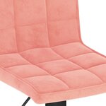 Vidaxl tabouret de bar rose velours
