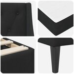 vidaXL Cadre de lit avec matelas Noir 100 x 200 cm Velours