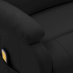 vidaXL Fauteuil de massage Noir Similicuir