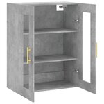 vidaXL Armoire murale gris béton 69 5x34x90 cm