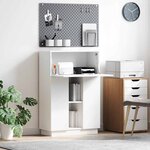 vidaXL Bureau Blanc 71 5 x 31 5 x 106 5 cm Bois d'ingénierie