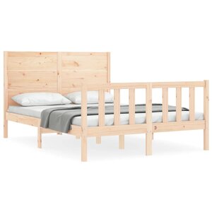 vidaXL Cadre de lit sans matelas bois de pin massif