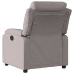 vidaXL Fauteuil inclinable Taupe Tissu