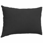 vidaXL Coussins de canapé 2 Pièces Noir 60 x 40 cm tissu