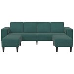 vidaXL Canapé de salon 3 Pièces Vert foncé 250 x 188 x 76 cm