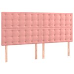 vidaXL Sommier à lattes de lit avec matelas Rose 180x200 cm Velours