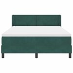 vidaXL Lit à ressorts avec matelas noir 100x200 cm en velours