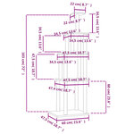 vidaXL Arbre à chat avec griffoirs en sisal gris clair 183 cm