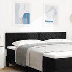 Tête de lit LED vidaXL design blocs diamants noire 180 cm tissu