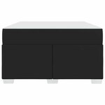 vidaXL Cadre de lit avec matelas Noir 120 x 200 cm tissu