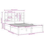vidaXL Cadre de lit sans matelas 140x200 cm bois massif