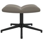 vidaXL Chaise de relaxation avec tabouret Gris clair Velours