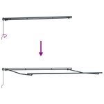 vidaXL Auvent manuel rétractable rayé multicolore 500x300 cm