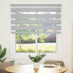 vidaXL Store zèbre gris clair largeur du tissu 125 9 cm polyester