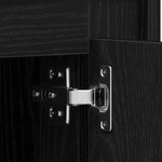 Buffet vidaXL Noir Chêne 80x34x75 cm Bois d'ingénierie