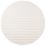 vidaXL Tapis de surface Rond HUARTE Crème Ø 120 CM Polyester