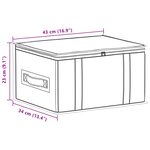 vidaXL Boîte de rangement avec fenêtre transparente 6 Pièces Crème