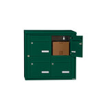 Bloc collectif Leabox 2x2  grade 3  simple face  extérieur  fixation murale  vert mousse ral 6005 finition brillante