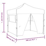 vidaXL Tente de réception pliable avec 4 parois 2x2 m Acier Bleu