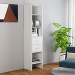 vidaXL Bibliothèque Blanc brillant 40x35x180 cm Bois d’ingénierie