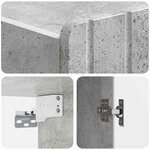 vidaXL Armoire Murale Gris béton 66 x 34 5 x 92 cm Bois d'ingénierie
