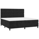 vidaXL Sommier à lattes de lit matelas et LED Noir 200x200 cm Velours