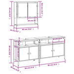 vidaXL Ensemble de meubles de salle de bain 3 Pièces Sonoma gris