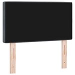 vidaXL Tête de lit LED avec des boutons en cristal  grise foncée  80 cm  en velours