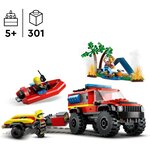 Lego 60412 - Le camion de pompiers 4x4 et le canot de sauvetage
