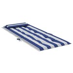 vidaXL Coussins de chaise à dossier haut lot de 6 rayures bleu/blanc