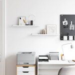vidaXL Étagère Murale avec étagère 2 Pièces Marbre blanc 60 x 9 x 3 cm