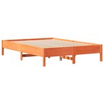 vidaXL Lit bibliothèque sans matelas cire marron 120x190cm pin massif