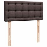vidaXL Sommier à lattes de lit avec matelas Marron foncé 100x200 cm
