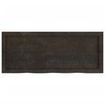 vidaXL Dessus de table marron foncé bois chêne massif traité