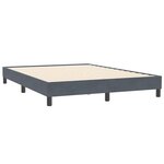 vidaXL Sommier à lattes de lit et matelas gris foncé 140x210cm velours
