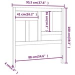 vidaXL Tête de lit Noir 95 5x4x100 cm Bois massif de pin