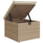 vidaXL Salon de jardin avec coussins 6 Pièces beige résine tressée