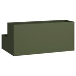 vidaXL jardinière jardin 2 niveaux 100x60x45 cm Olive Acier
