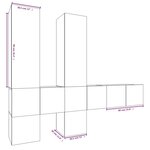 vidaXL Ensemble de meubles TV 7 Pièces Chêne fumé Bois d'ingénierie