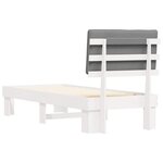 vidaXL Cadre de lit avec tête de lit rembourrée Gris clair 80 x 200 cm