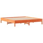 vidaXL Lit bibliothèque sans matelas cire marron 180x200 cm pin massif