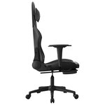 vidaXL Chaise de jeu de massage avec repose-pied Noir Similicuir